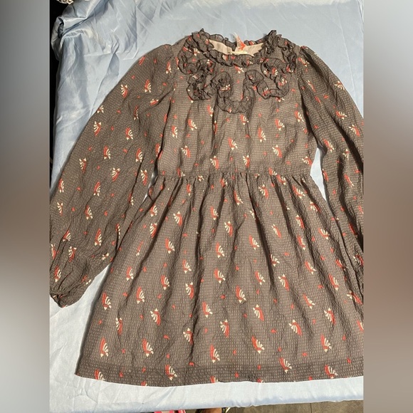 Free People Pink Pleated Sundress with Bishop Sleeves - Picture 2 of 16